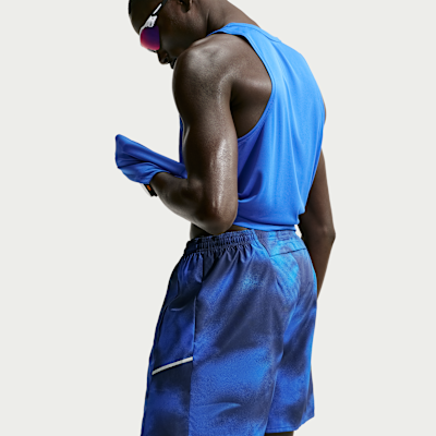 Nike Miler Dri-FIT 18 cm Slip Astarlı Baskılı Erkek Koşu Şortu görsel 3