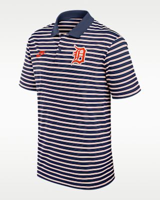 Мужские  Detroit Tigers Cooperstown Striped Victory Nike Dri-FIT MLB Polo