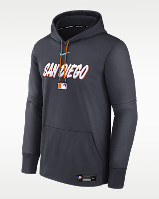 Мужское худи San Diego Padres Authentic Collection City Connect Nike Therma MLB Pullover Hoodie