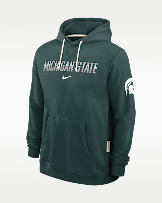 Мужское худи Michigan State Sideline Standard Issue Nike Dri-FIT College Pullover Hoodie