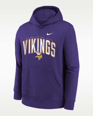 Детские  Minnesota Vikings Essentials Club Logo Arch Big Kids' Nike NFL Pullover Crew