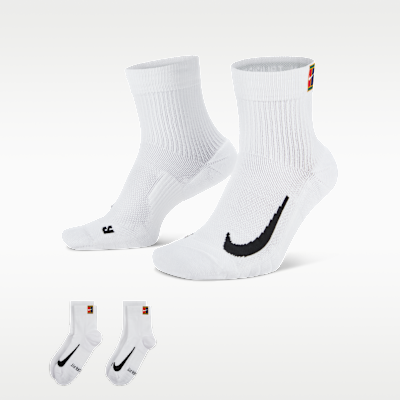 NikeCourt Multiplier Max Tennis Ankle Socks (2 Pairs)