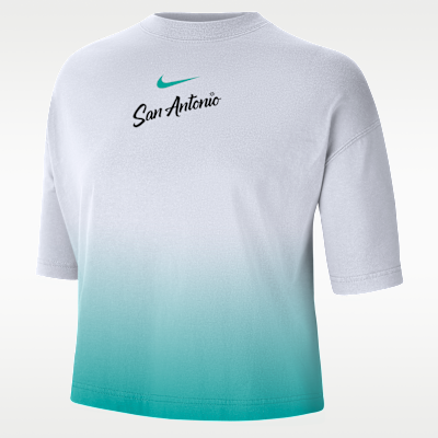 San Antonio Spurs Courtside City Edition Premium Women's Nike NBA Boxy T-Shirt