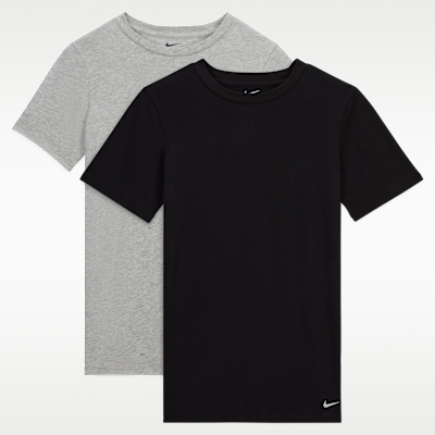 Camisetas interiores de cuello redondo para niños talla grande (paquete de 2) Nike