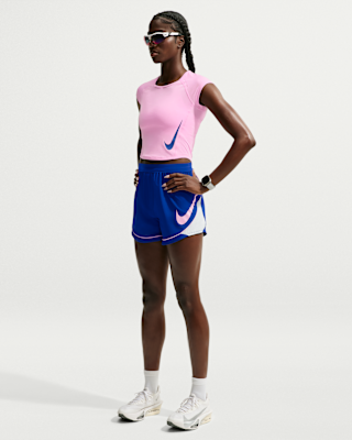 Женские шорты Nike Swoosh Dri-FIT Mid-Rise Unlined Shorts для бега