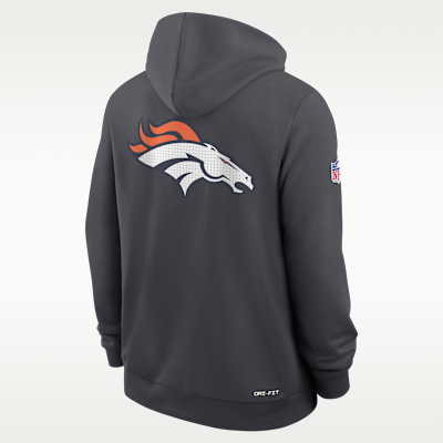 Denver Broncos Utility Player Sideline Men's Nike Dri-FIT NFL Full-Zip Hoodie