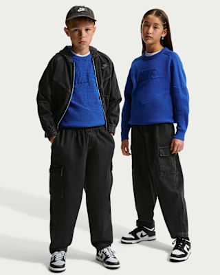 Детские  Nike Sportswear Collection Big Kids' Denim Cargo Pants