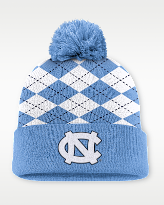 Мужские  North Carolina Peak Argyle Jordan Brand College Cuffed Pom Beanie