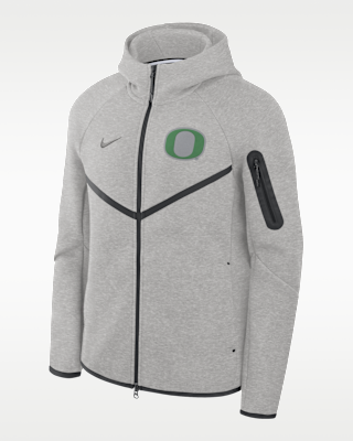 Мужская куртка Nike Oregon Tech Fleece Windrunner с капюшоном, темно-серый меланж