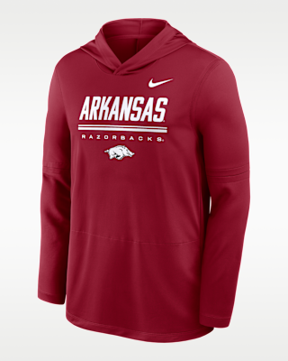 Мужские Arkansas Sideline Nike Dri-FIT College Long-Sleeve Hooded Top