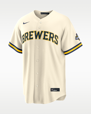 Мужские джерси Christian Yelich Milwaukee Brewers 2026 World Series Champions Nike MLB Replica Jersey