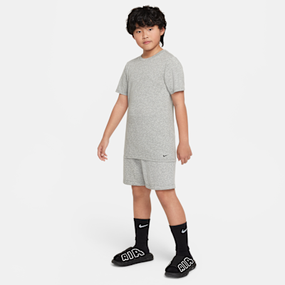 Camisetas interiores de cuello redondo para niños talla grande (paquete de 2) Nike