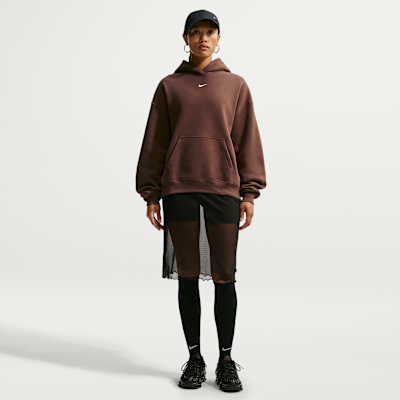 Nike Studio Fleece Orta Kalınlıkta Oversize Kapüşonlu Kadın Sweatshirt'ü görsel 4