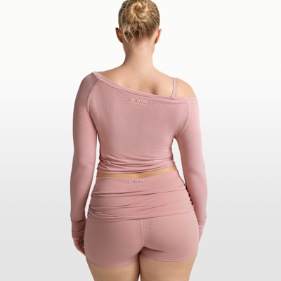 NikeSKIMS Stretch Knit Women's Off-Shoulder Long-Sleeve Top