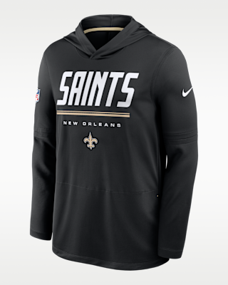 Мужские New Orleans Saints Sideline Nike Dri-FIT NFL Long-Sleeve Hooded Top