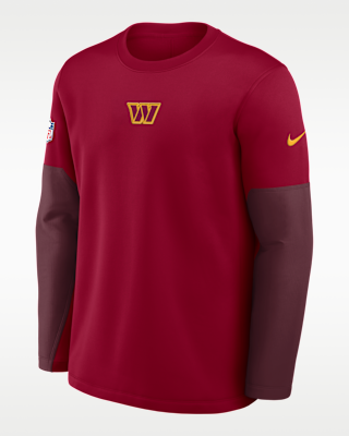Мужская футболка Washington Commanders Scripted To Win Sideline Coach Nike Therma-FIT NFL Long-Sleeve