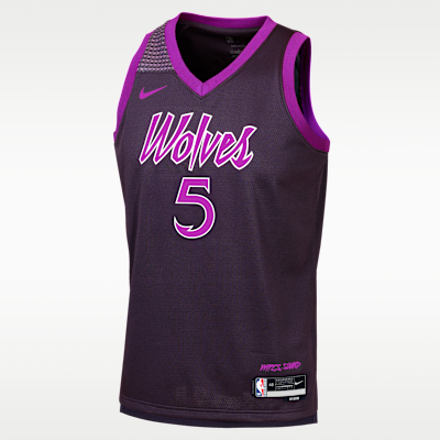 Jersey Nike de la NBA Swingman para niños talla grande de Anthony Edwards de los Minnesota Timberwolves City Edition
