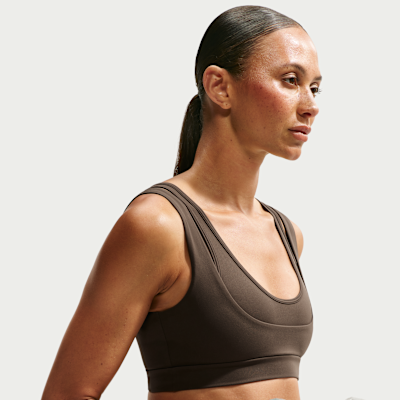 NikeSKIMS Matte Çift Askılı Scoop Kadın Sütyeni görsel 3