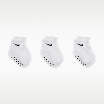 Nike Toddler Swoosh Ankle Gripper Socks (3-Pairs)