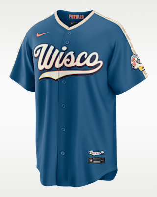Мужские джерси Milwaukee Brewers City Connect Nike MLB Stadium Jersey