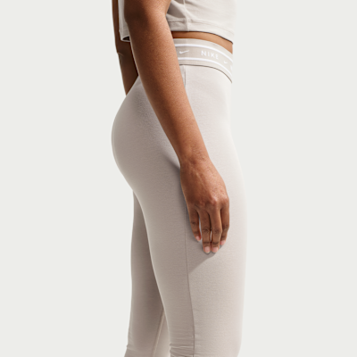 Nike Sportswear Chill Jersey Yüksek Belli Sıkı Kesimli Kadın Kapri Tayt görsel 3