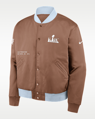 Мужская куртка Super Bowl LX Legacy Nike NFL Full-Snap Bomber