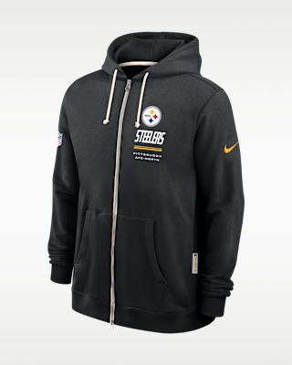 Мужское худи Pittsburgh Steelers Sideline Standard Issue Nike Dri-FIT NFL Full-Zip Hoodie