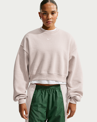 Женские Nike Studio Fleece Medium Weight Oversized Cropped Crew