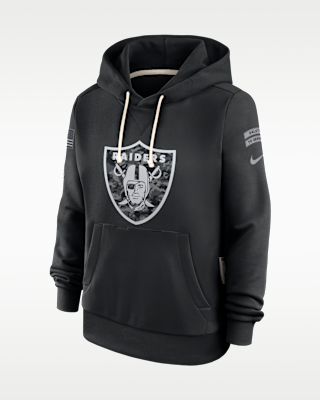 Женское худи Las Vegas Raiders Salute to Service Sideline Nike Dri-FIT NFL Pullover Hoodie