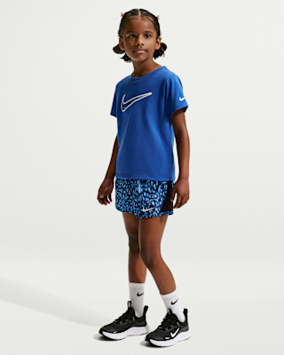 Детские шорты Nike Little Kids' Dri-FIT Printed 2-Piece Tempo Shorts Set