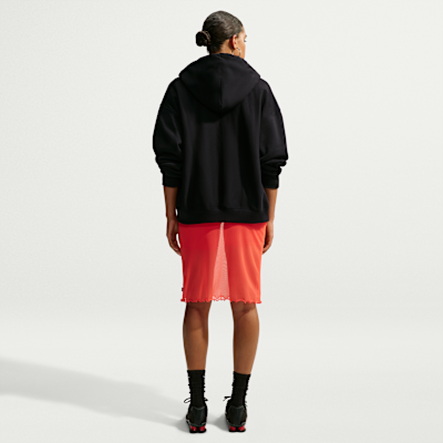 Nike Studio Kalın Fleece Oversize Tam Boy Fermuarlı Kadın Kapüşonlu Üstü görsel 5