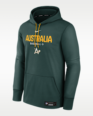 Мужское худи Australia National Baseball Team 2026 World Baseball Classic Authentic Collection Nike Therma Pullover Hoodie