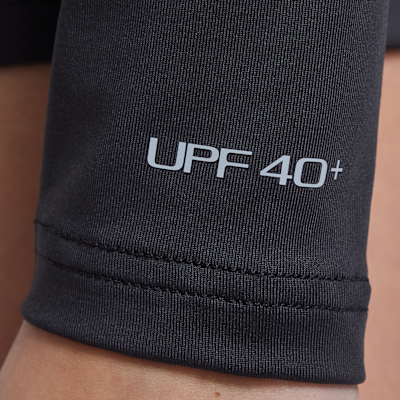 Playera hydroguard de manga larga Dri-FIT para niña talla grande Nike Swim