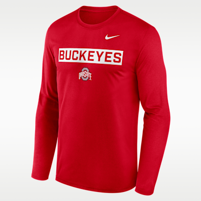 Ohio State Primetime Legend 2-Hit Men's Nike Dri-FIT College Long-Sleeve T-Shirt