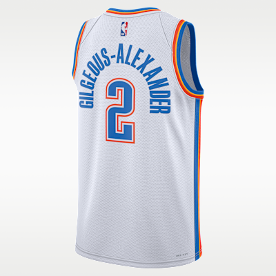 Nike Shai Gilgeous-Alexander Oklahoma City Thunder 2022/23 Association Edition Nike Dri-FIT NBA Swingman Erkek Forması görsel 2