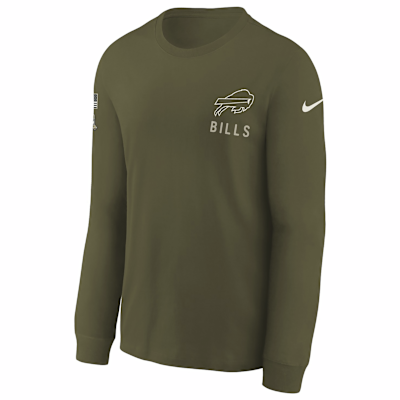 Buffalo Bills Salute to Service Sideline Big Kids’ Nike NFL Long-Sleeve T-Shirt