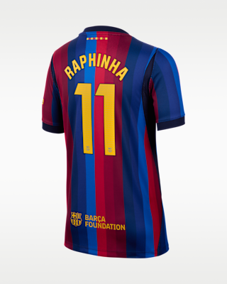 Детские джерси Raphinha FC Barcelona 2026/27 Stadium Home Big Kids' Nike Dri-FIT Soccer Jersey