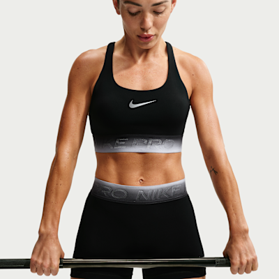 Спортивное бра Pro Non, уплотнённая чашка, лёгкая поддержка — Nike
