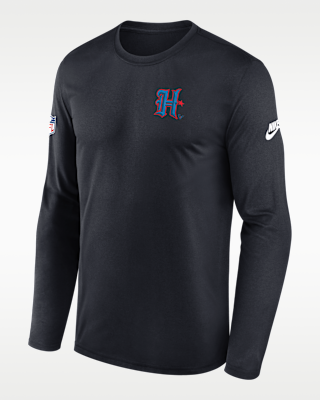 Мужская футболка Houston Texans Alt Legend Small Logo Nike Dri-FIT NFL Long-Sleeve