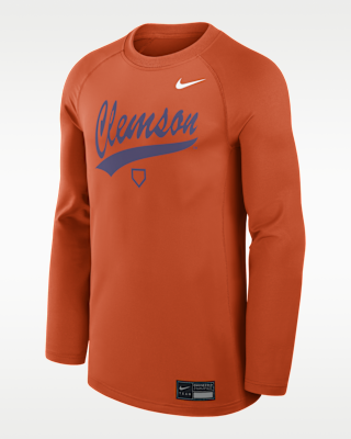 Мужская футболка Clemson Dugout Game Time Nike Dri-FIT College Long-Sleeve
