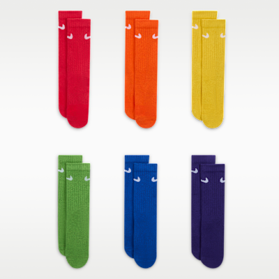 Nike Dri-FIT Performance Basics Younger Kids' Crew Socks (6 Pairs)