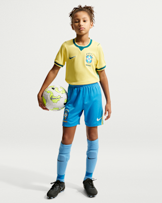 Детские шорты Brazil 2026 Stadium Home Big Kids' Nike Dri-FIT Soccer Replica Shorts