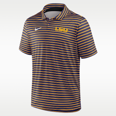 Polo universitario Nike Dri-FIT para hombre LSU Tour Stripe
