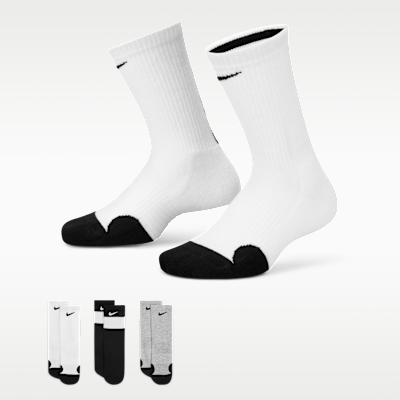 Calcetines para niños talla pequeña Nike Elite Crew Socks (3 Pairs)