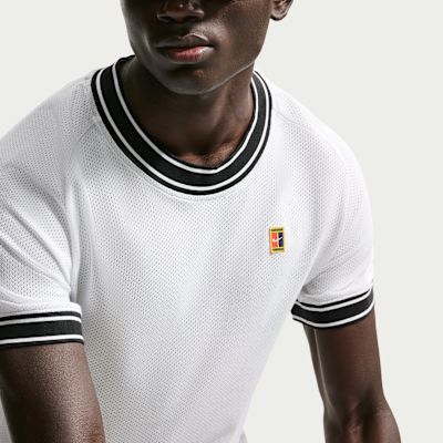 NikeCourt Heritage Kısa Kollu Erkek Tenis Üstü görsel 3
