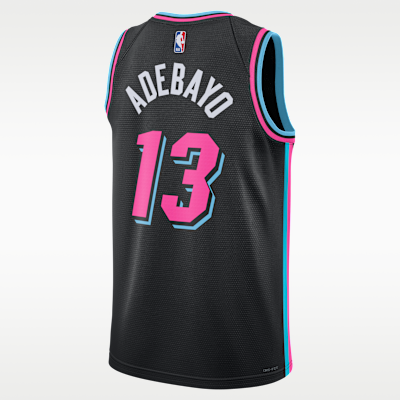 Bam Adebayo Miami Heat City Edition Men's Nike NBA Swingman Jersey