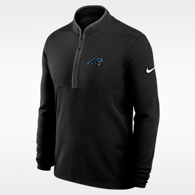 Carolina Panthers Logo Victory Men's Nike Dri-FIT NFL 1/2-Zip Long-Sleeve Top