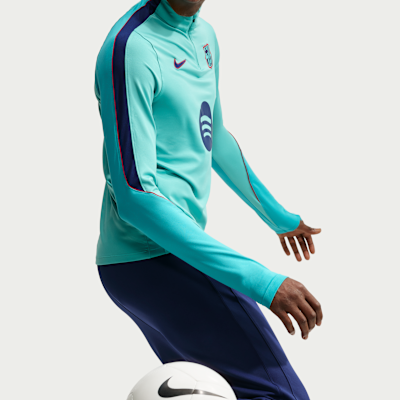 Nike FC Barcelona Strike Üçüncü Nike Dri-FIT Örgü Erkek Futbol Antrenman Üstü görsel 3