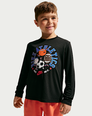 Детская футболка Nike Little Kids' Dri-FIT Graphic Long-Sleeve