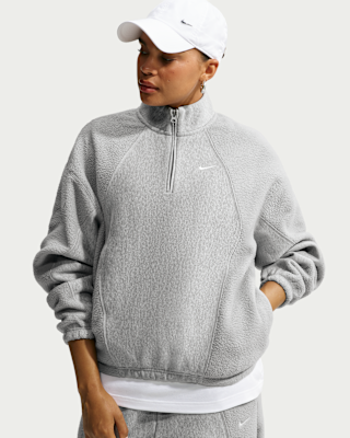 Женский свитшот Nike Studio Fleece Heavyweight Plush Oversized 1/4-Zip